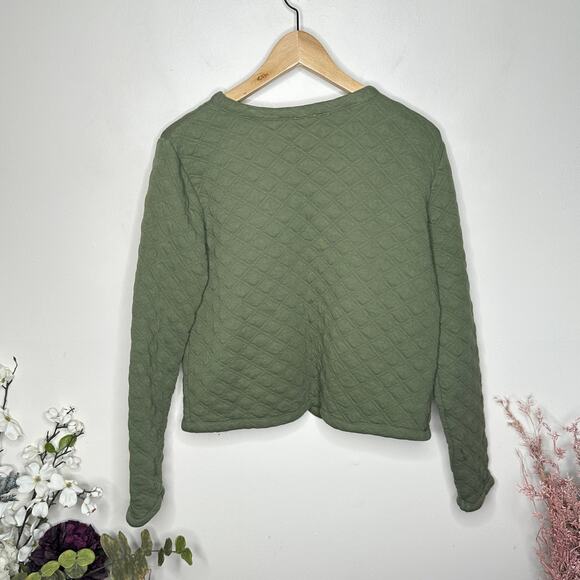 J. CREW 2024 Factory Quilted Jacket Olive Green Sz S {3X18} - Picture 3 of 6